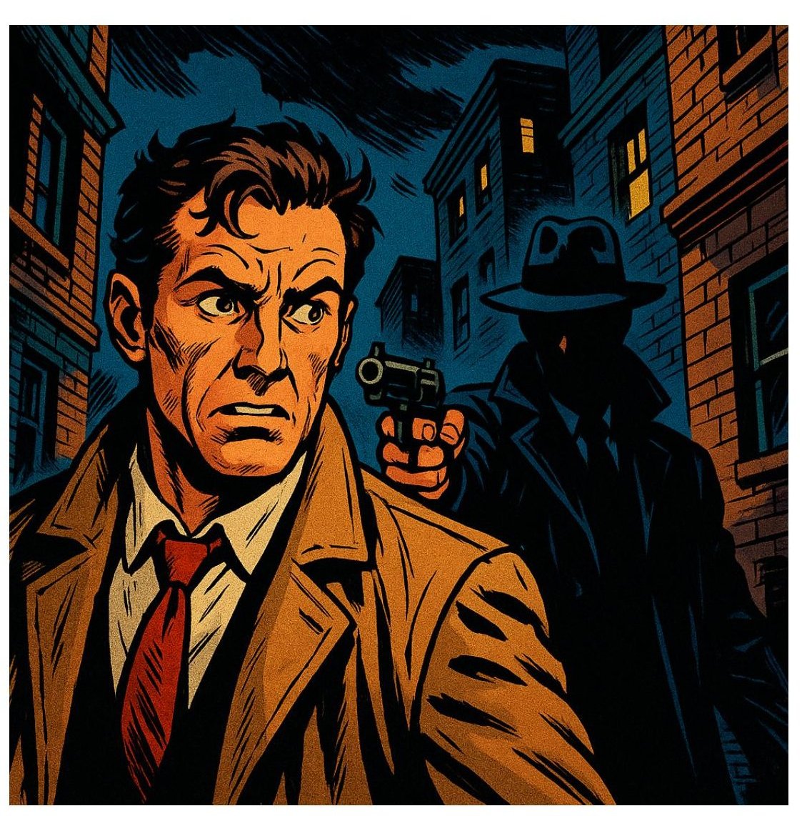 The Bridge Across the River, panel 1: Opening panel — establishing the world.