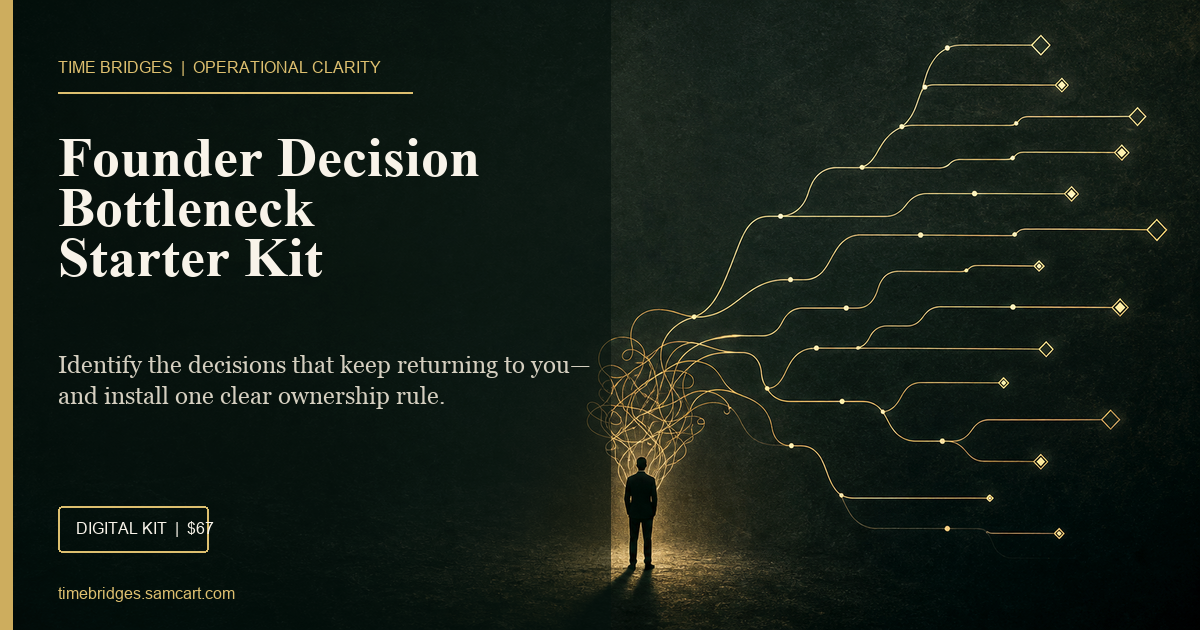 Founder Decision Bottleneck Starter Kit cover